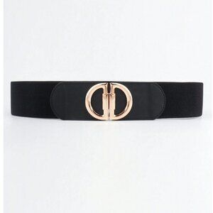 D Elastic Belt Wide Belt Black
